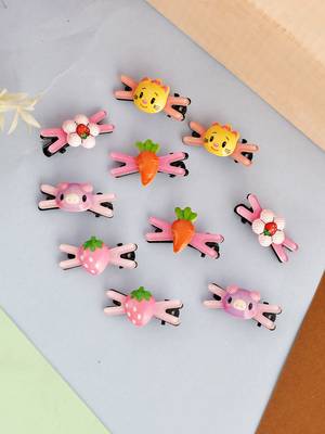 Set of 10 alligator hair pins for girls 1