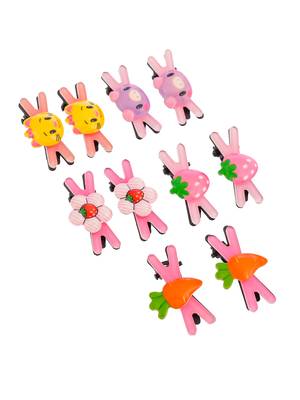 Set of 10 alligator hair pins for girls 2