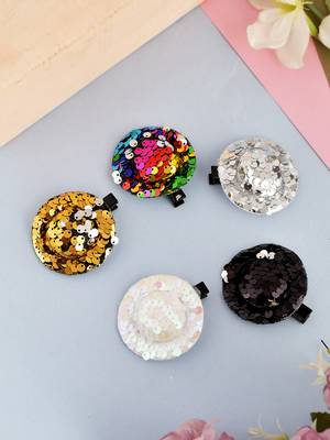 Set of 5 sequin hat hair accessory 1