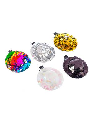 Set of 5 sequin hat hair accessory 2