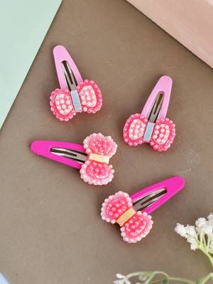 Set of 4 bow tic tac hair pin 1