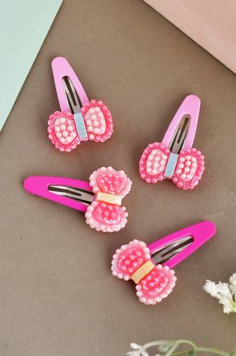 Set of 4 bow tic tac hair pin