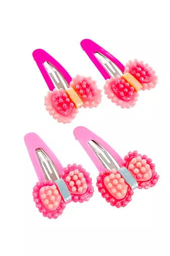 Set of 4 bow tic tac hair pin