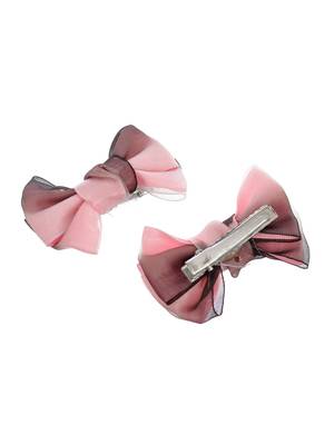 Set of 2 shaded pink bow hair accessory 2