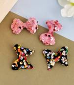 Butterfly bow sequined hair accessory