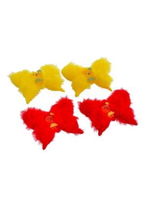 Set of 4 fur butterfly hair clip 2