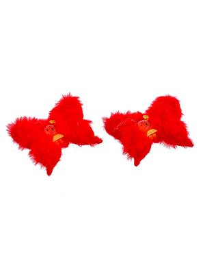 Set of 4 fur butterfly hair clip 3
