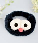 Dark blue fur hairband