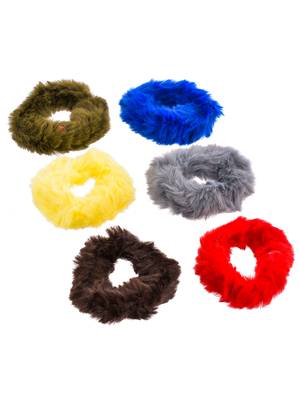 Set of 10 fur rubberbands 2
