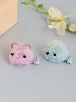 Set of 2 fur hair pin 1