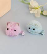 Set of 2 fur hair pin