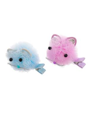 Set of 2 fur hair pin 4