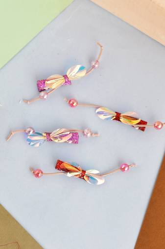 Set of 4 bow alligator hair clip