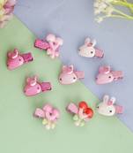 Set of 9 pink peppa pig hair pin