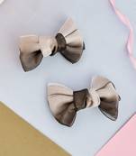 Set of 2 grey shaded bow hair pin
