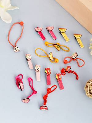 Multi color girls hair accessory set 1