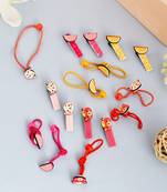 Multi color girls hair accessory set