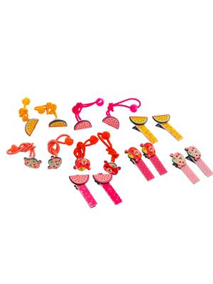 Multi color girls hair accessory set 2