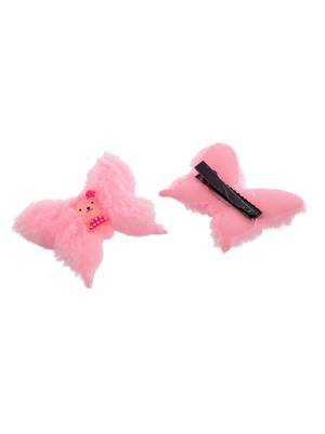 Set of 4 fur butterfly hair clip 3