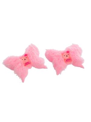 Set of 4 fur butterfly hair clip 4