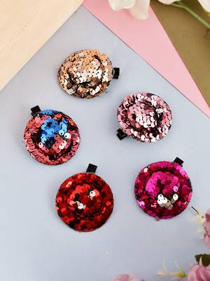 Set of 5 shimmerly hat hairclip 1