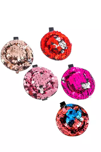 Set of 5 shimmerly hat hairclip