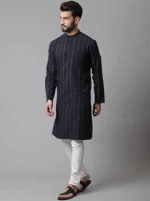 Pure cotton kurta with band collar 3
