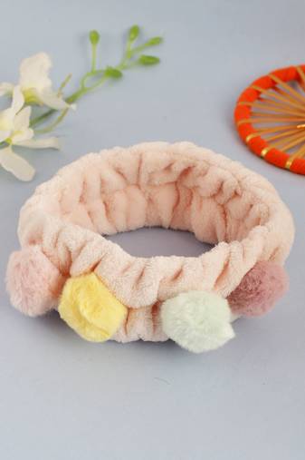 Pastel pink stretchable hairband