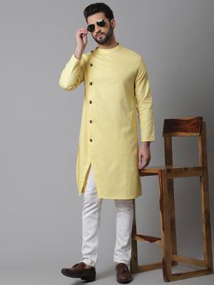 Sherwani kurta with asymetrical cut 1