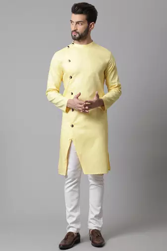 Sherwani kurta with asymetrical cut