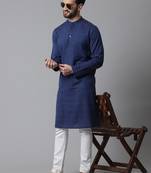 Long kurta with band collar