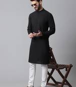 Long kurta with band collar