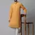 Solid kurta with band collar