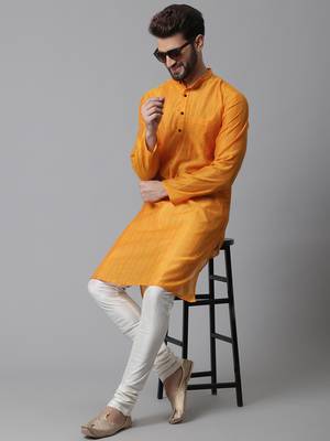 Check kurta with band collar 1