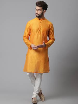 Check kurta with band collar 2