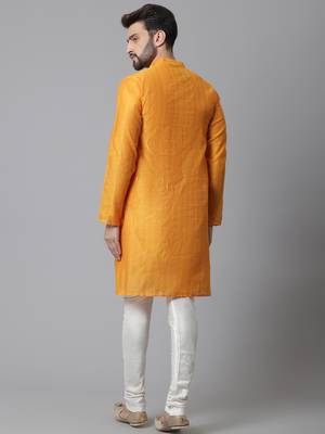 Check kurta with band collar 4