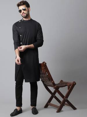 Sherwani kurta with asymetrical cut 1