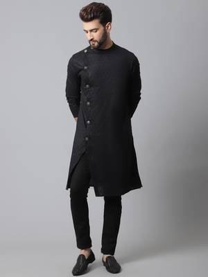 Sherwani kurta with asymetrical cut 2