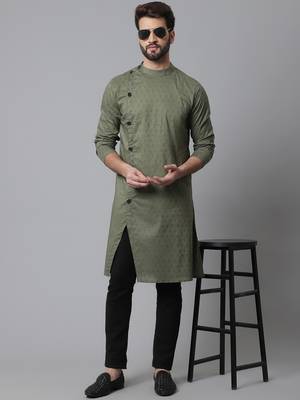 Sherwani kurta with asymetrical cut 1