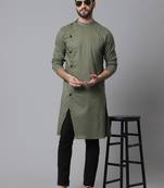 Sherwani kurta with asymetrical cut