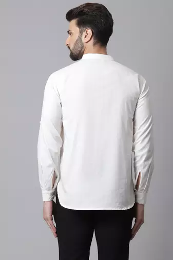 Short kurta with band collar