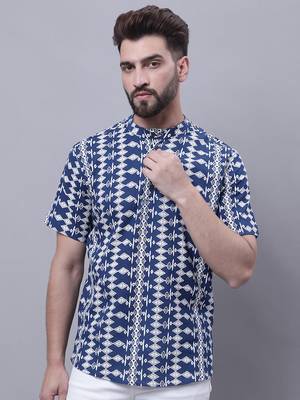 Pure cotton short kurta with band collar 2