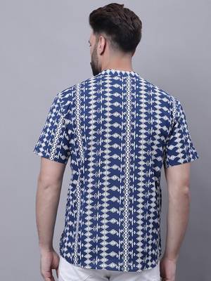 Pure cotton short kurta with band collar 3