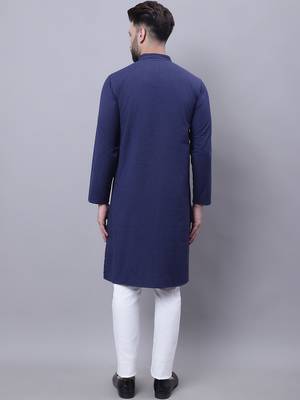 Pure cotton kurta with band collar 2