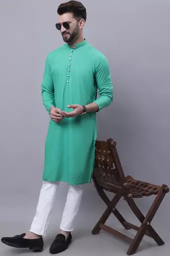 kurta with band collar