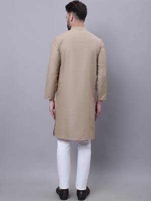 Pure cotton kurta with band collar 2