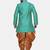 Avaeta Woven Aqua Jacquard Sherwani With Patiyala