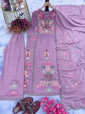 Designer Party Wear Look Top, Palazzo & Dupatta Set 5