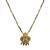 Gold plated fancy short mangalsutra ad & multi stone peacock pendant gold & black beads chain