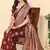 Women'S Maroon Faux Banarasi Style Silk Blend Jacquard Woven Golden Zari Butta Saree With Blouse Piece